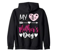 My First Mothers Day Outfit Mommy 1st Time Mom Happy Mother Sweat à Capuche