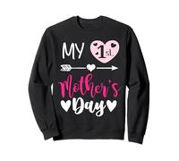 My First Mothers Day Outfit Mommy 1st Time Mom Happy Mother Sweatshirt