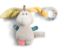 My first Nici Baby Doudou âne Muli avec hochet en forme d'anneau