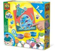 My first - Peinture au doigt - Animaux - Peins 8 cartes d'animaux joyeux. Multicolore (3 couleurs de peinture) G