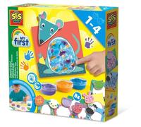 My first - Peinture au doigt - Animaux - Peins 8 cartes d'animaux joyeux. Multicolore (3 couleurs de peinture) G