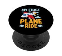 My First Plane Ride Avion Flight Graphic Enfants Hommes Femmes PopSockets PopGrip Adhésif