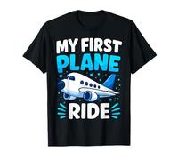 My First Plane Ride First Time Flying Avion Garçon Fille Enfants T-Shirt