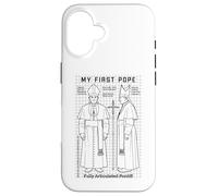 My First Pope Joke Figurine Humoristique Saint Père Église Coque pour iPhone 16