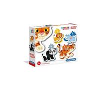 CLEMENTONI - Coffret 4 Puzzles évolutifs - Puzzles de 2, 3, 4 et 5 pièces - Formes variées avec Niveaux de difficulté progressifs - pièces épaisses et Solides