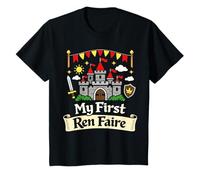My First Ren Faire Mignon Château Médiéval Garçons Filles Enfants T-Shirt