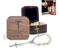 My First Rosary Boîte à souvenirs pour baptême catholique Cadeau de baptême pour bébé