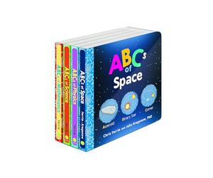 My First Science Library Abc's 4 Board Book Collection Set (ABCs of Mathematics, ABCs of Engineering, ABCs of Science, ABCs of Space)