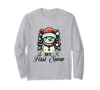 My First Snow Noël Mignon Bonhomme de Neige Hiver Noël Manche Longue