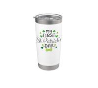 My First St. Patrick Day Irish Clover Green Gobelet isotherme en acier inoxydable double paroi