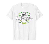 My First St. Patrick Day Irish Clover Green T-Shirt Graphique avec Valeur, Homme, Blanc, XL