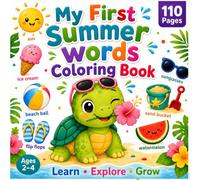 My First Summer Words: Cute Coloring and Activity Book for Toddlers Ages 2-4