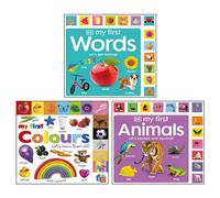 My First Tabbed Board Book 3 Books Collection Set By DK(My First Animals, My First Words, My First Colours Lets Learn Them All)