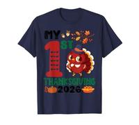 My First Thanksgiving 2026 Baby First Autumn Pilgrim Turquie T-Shirt