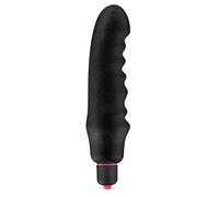 My First Vibromasseur Noir Alvéolé avec 7 Vitesses Corps Multi-Courbes