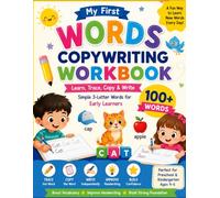 My First Words Copywriting Workbook: Learn to Trace, Copy & Write 100+ Easy Words with Uppercase and Lowercase Letters | Fun Handwriting Practice for Preschool & Kindergarten Kids Ages 4-6