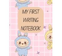 My First Writing Notebook: Cute Monster Edition- Primary Lined Paper with Red Baseline for Early Learners