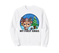 My First Xmas Noël Mignon Renne Hiver Noël Sweatshirt