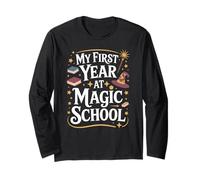My First Year at Magic School 1st Grade Wizard Boys Girls Manche Longue