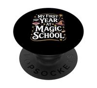 My First Year at Magic School 1st Grade Wizard Boys Girls PopSockets PopGrip Adhésif