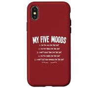 My Five Moods Funny Sarcastic Snarky Humour Jeu de mots pour adulte Coque pour iPhone X/XS