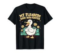 My Flabbers Have Been Gasted Funny Cartoon Duck with Flowers T-Shirt