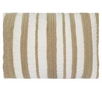 My Flair 35.09LH Coussin en zeitlosstil 35 x 50 x 8 cm en 50% Coton 50% Polyester Lavable à la Main Blanc avec Motif Vert