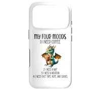 My Four Moods I Need Coffee I Need a Nap Dragon Coffee Lover Coque pour iPhone 17 Pro