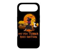 My Fox Terrier Rides Shotgun Dog and Witch Halloween Coque pour iPhone Air