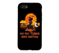 My Fox Terrier Rides Shotgun Dog and Witch Halloween Coque pour iPhone SE (2020) / 7/8