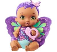 Mattel Poupon My Garden Baby GYP11 – 30 cm violet, boit et fait pipi, ailes amovibles