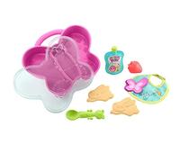 My Garden Baby coffret L’Heure du Repas, 7 accessoires pour poupon bébé papillon dont boîte, cuillère et bavoir, jouet pour enfant dès 3 ans, HBJ69