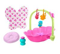 My Garden Baby coffret Nénuphar 2-en-1, couffin-baignoire et 7 accessoires pour poupon bébé papillon, emballage fermé, jouet pour enfant dès 2 ans, HGD07
