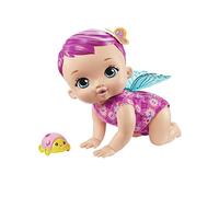 My Garden Baby poupon bébé papillon Trotteur & Sons 30 cm rose avec 20 sons et ailes articulées, poupée pour enfant dès 2 ans, GYP31