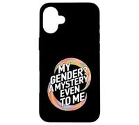 My Gender A Mystery Even to Me Expression d'identité Coque pour iPhone 16 Plus