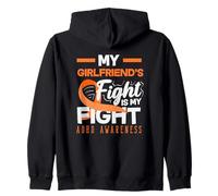 My Girfriends Fight is My Fight Ruban Orange de Sensibilisation au TDAH Sweat à Capuche