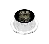 My Give A Damn is Broken Funny Retirement Fishing Dad PopSockets PopGrip pour MagSafe