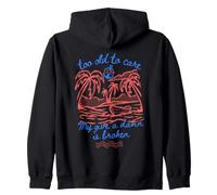 My Give A Damn is Broken Too Old to Care Club Retro Beach Sweat à Capuche