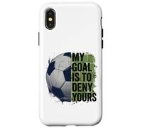 My Goal is to Deny Yours Gardien de But de Football pour Enfants garçons Coque pour iPhone X/XS