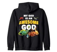 My God is an Awesome God - Christian Faith Kids Dinosaur Sweat à Capuche