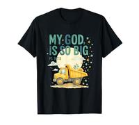 My God is So Big Psalm 147:5 Construction Truck Watercolor T-Shirt