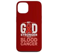 My God is Stronger Than Blood Cancer Religiious Coque pour iPhone 13