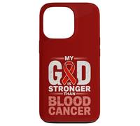My God is Stronger Than Blood Cancer Religiious Coque pour iPhone 13 Pro