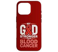 My God is Stronger Than Blood Cancer Religiious Coque pour iPhone 16 Pro