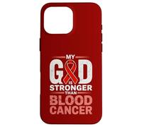 My God is Stronger Than Blood Cancer Religiious Coque pour iPhone 16 Pro Max