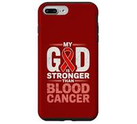 My God is Stronger Than Blood Cancer Religiious Coque pour iPhone 7 Plus/8 Plus