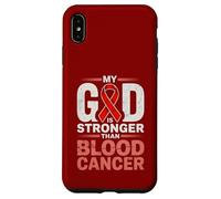 My God is Stronger Than Blood Cancer Religiious Coque pour iPhone XS Max
