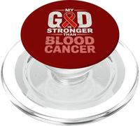 My God is Stronger Than Blood Cancer Religiious PopSockets PopGrip pour MagSafe