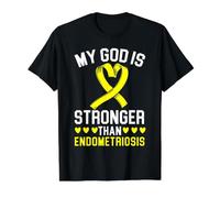 My God is Stronger Than Endométriose Disease T-Shirt Graphique avec Valeur