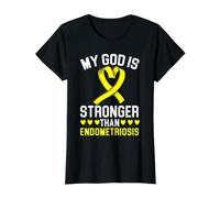 My God is Stronger Than Endométriose Disease T-Shirt Graphique avec Valeur